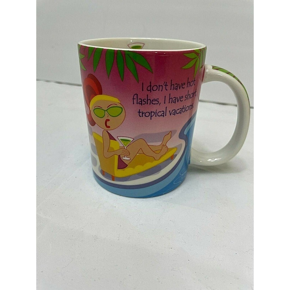 NEW CAPE SHORE MENOPAUSE HOT FLASHES MUG gift vacation tropical grand mom 50's